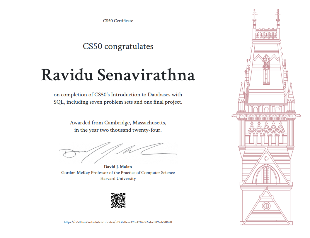 SQL Certificate
